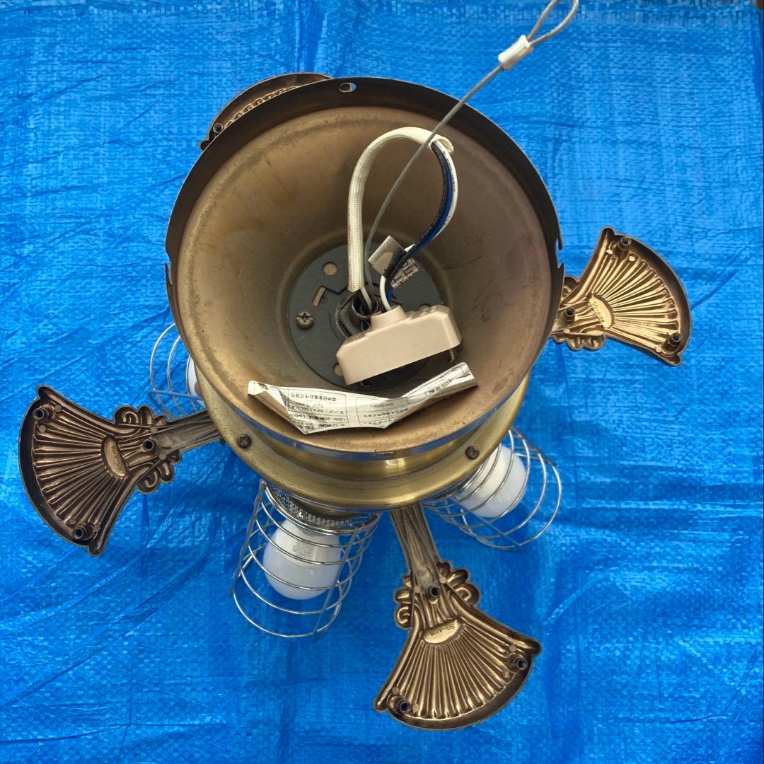 ブロンズ シーリングファンライト 4灯 期間限定出品　部品あり即取り付け可能