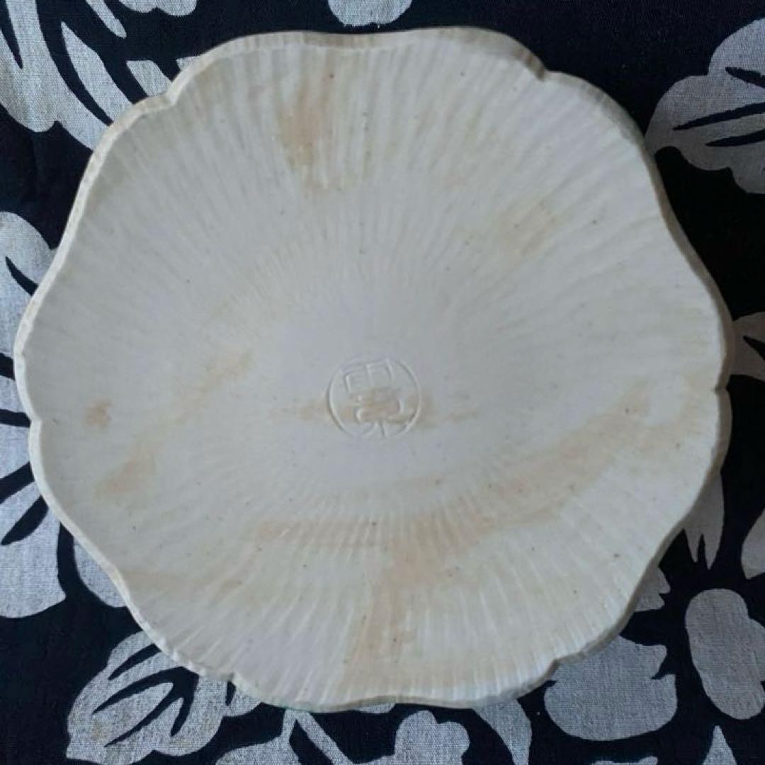 京焼　清水焼　加藤雲泉　黄南京　草花彫輪花六角向付　花唐草　六角鉢　三客組