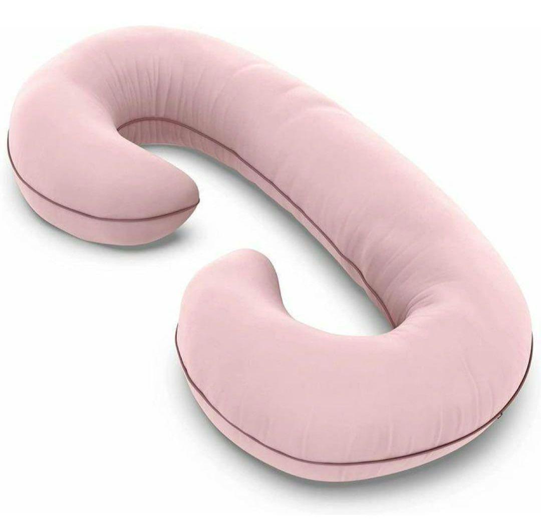C型 抱き枕 フィット 快眠グッズ 妊婦 ストレス軽減 マルチユース ピンク