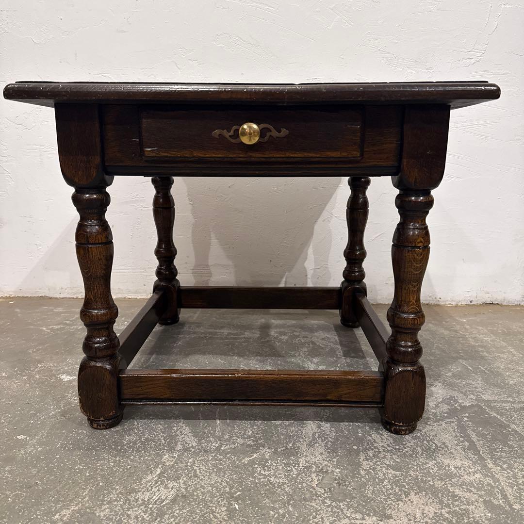 年末年始saleヴィンテージ　木製サイドテーブル　引き出し付き2