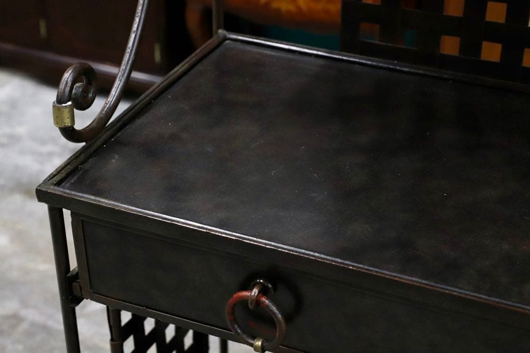 GMIK215○アイアン インダストリアル デスク 飾り棚 シェルフ ラック