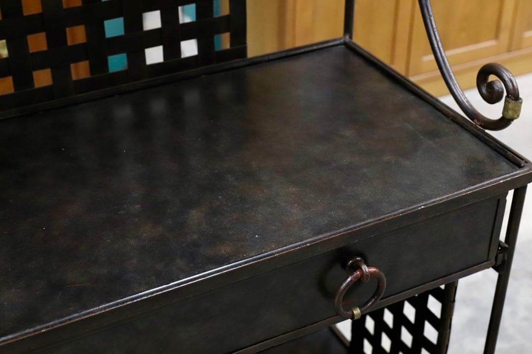 GMIK215○アイアン インダストリアル デスク 飾り棚 シェルフ ラック