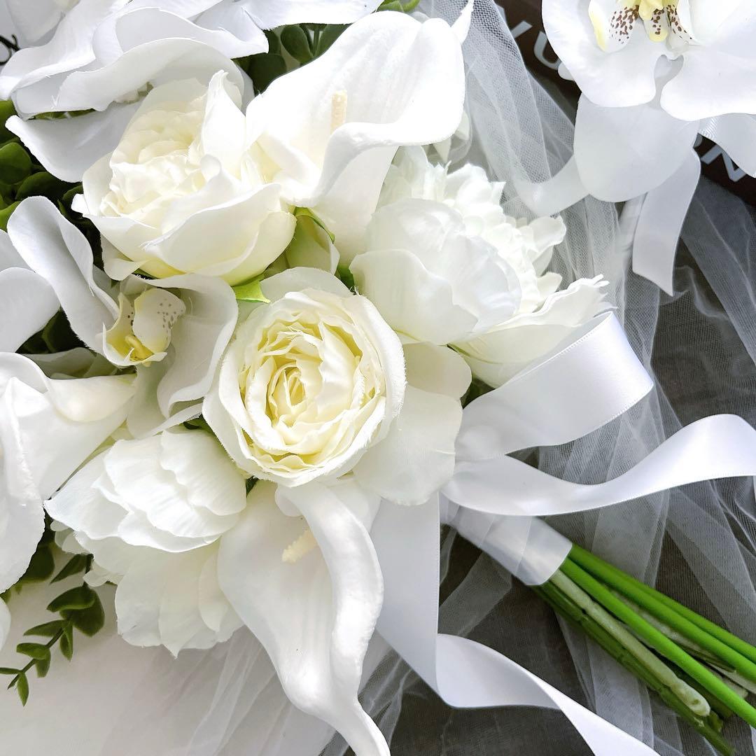 アーティフィシャルフラワーブーケ クラッチブーケ 結婚式 ウエディング 造花