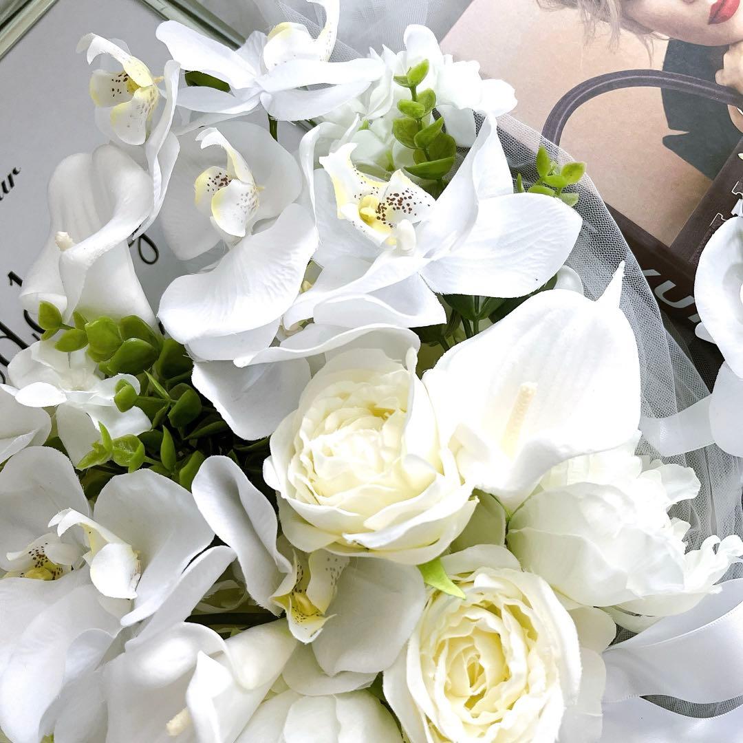 アーティフィシャルフラワーブーケ クラッチブーケ 結婚式 ウエディング 造花