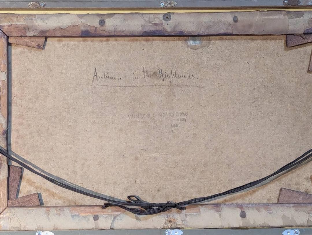 【真作】絵画　油彩　白樺と湖畔の静寂　クラシカル油絵　山光映える渓谷　Y14