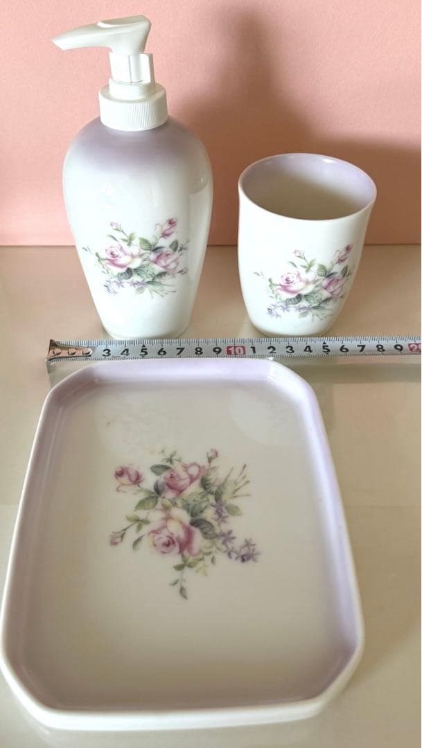 イマンビビアンパープル陶器 マグ1個 トレー1個 ポンプウォッシュ1個