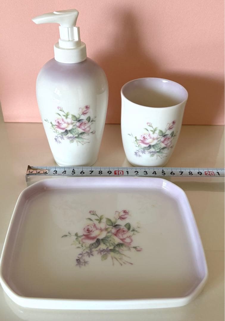 イマンビビアンパープル陶器 マグ1個 トレー1個 ポンプウォッシュ1個