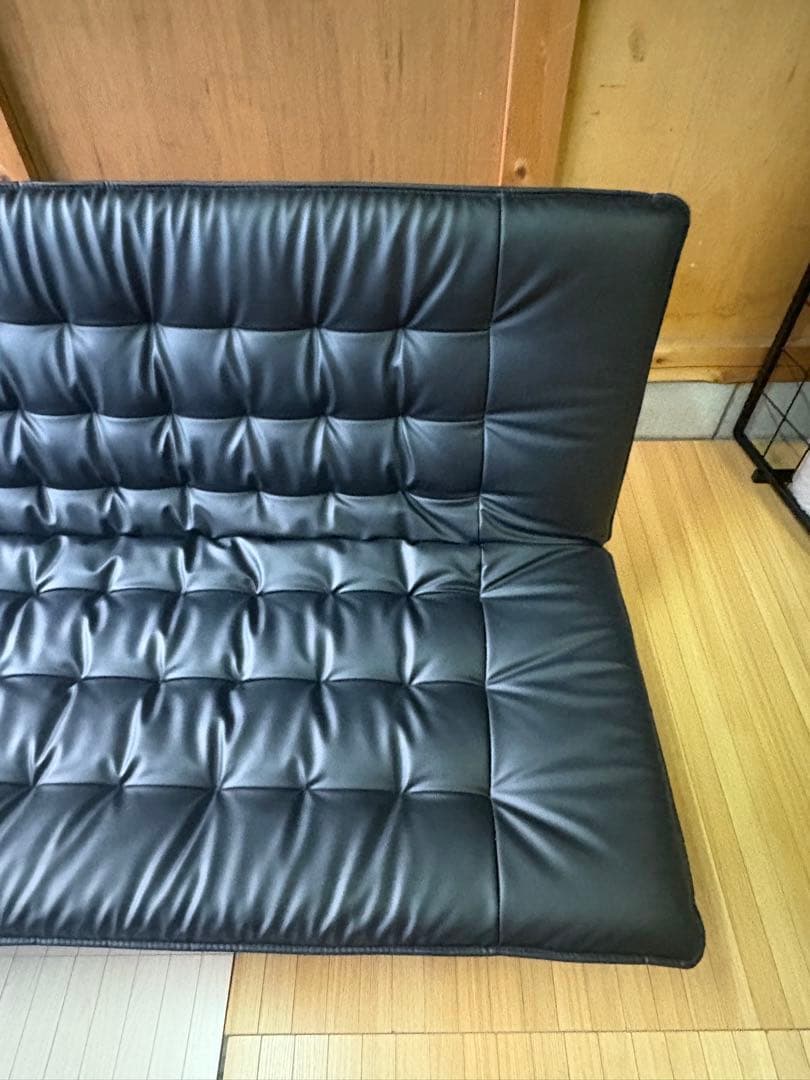 ニトリ　傷・汚れに強い合成皮革 ソファベッド(Nシールド ロック2 RC BK)