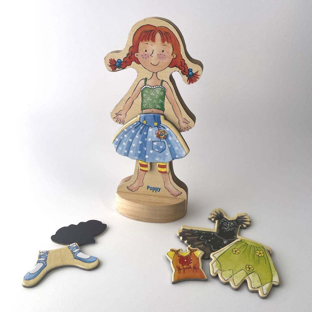 木製マグネット着せ替えドールセット - メルカリ