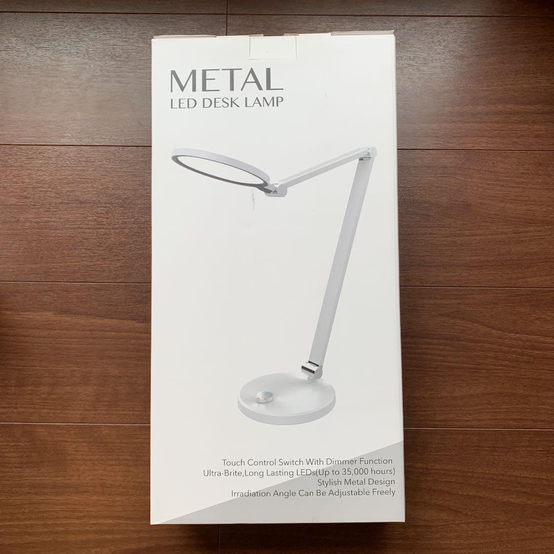 美品　LEDデスクライト　Meldiva　ホワイト