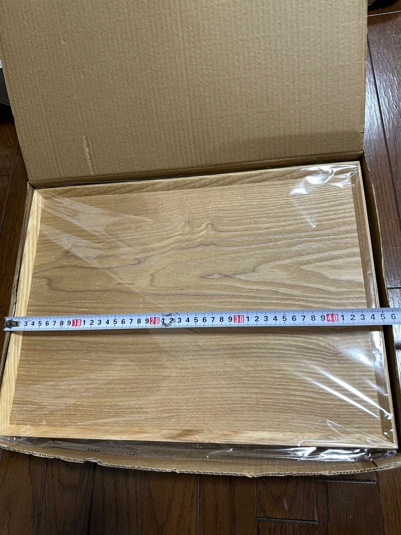 在庫ラスト10枚セット木製 羽反長角膳（はぞりちょうかくぜん）45cmナチュラル