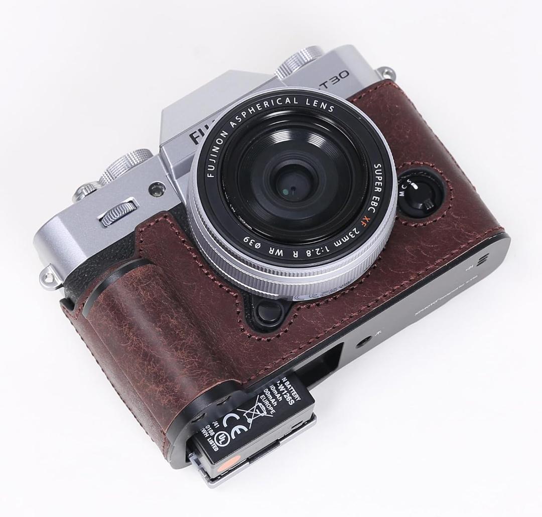 カメラケース 富士 X-T30 本革 レトロコーヒ