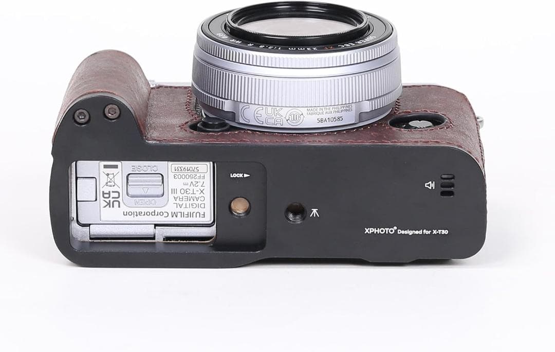 カメラケース 富士 X-T30 本革 レトロコーヒ