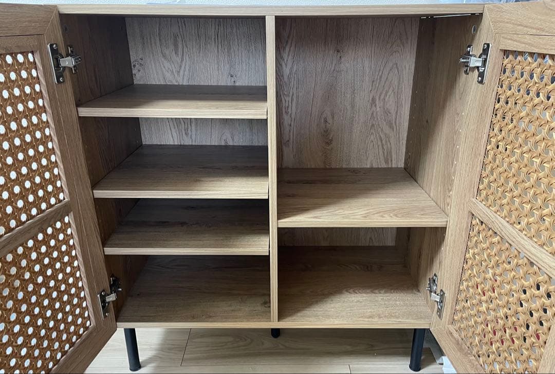 LOWYA ラタン調キャビネット リビングボード