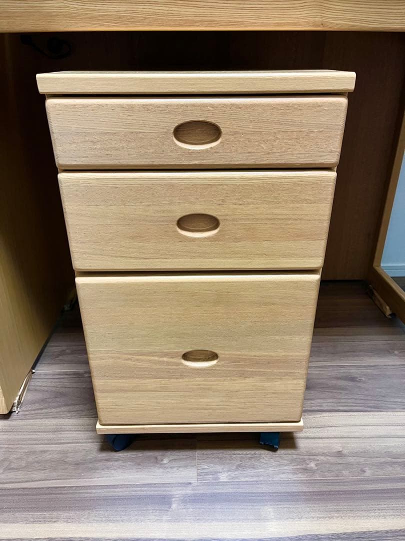 コスガ　学習机(机・上棚・引き出し三点セットの机)