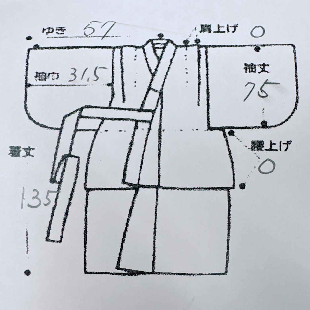 フルセット　七五三７歳女児　茶色地　桜　袋帯　シルバー地　長襦袢付　7292