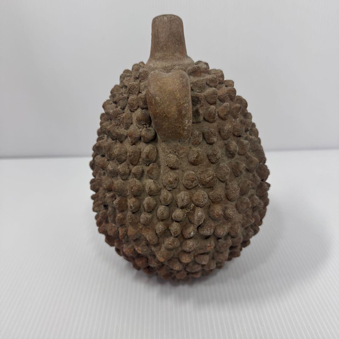 【希少】 アフリカ民芸風 ドリアン 土器 一輪挿し プリミティブアート オブジェ