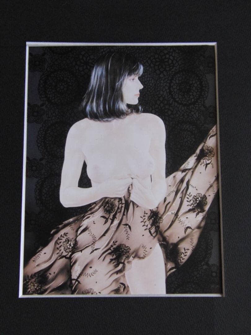 浜辺順、【天星雅】、希少な額装用画集より、厳選、新品額装、マット額装付、状態良好