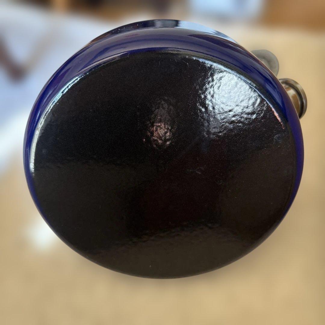 Chantal 青色 ホーローやかん 鍋つかみ付き