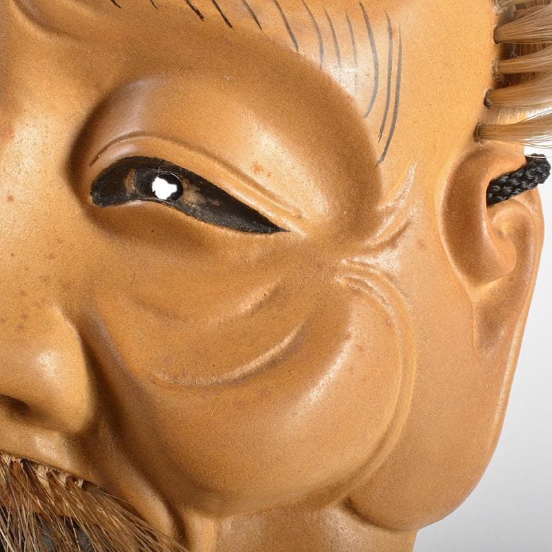 能面 能楽 雅楽 木彫 尉面 裕茂銘 C R6856 - メルカリ