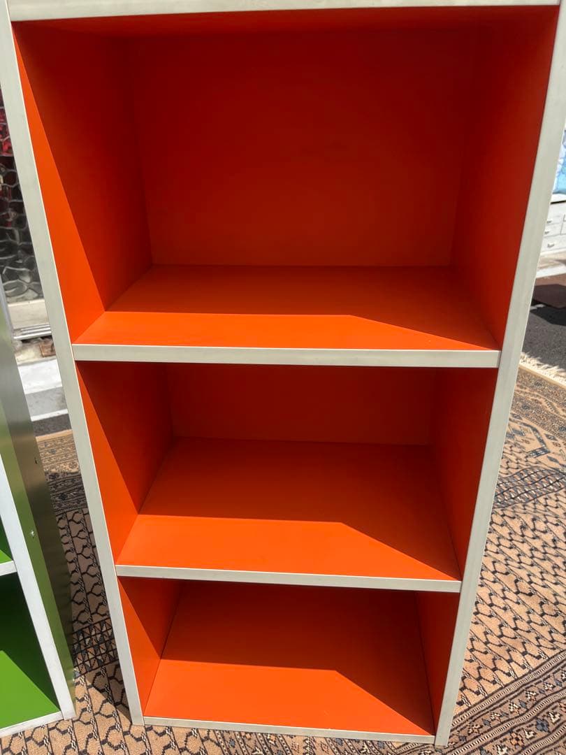 オレンジ グリーン カラーボックス セット 昭和レトロ 当時物