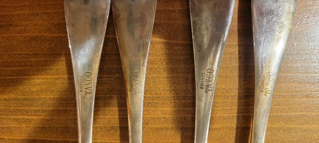 食器　フォーク　FRANCE　TAXCO タスコ　銀　シルバー　4本　255g