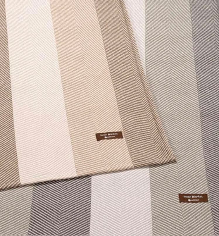 西川ウール100%毛布　インナーブランケットグレー