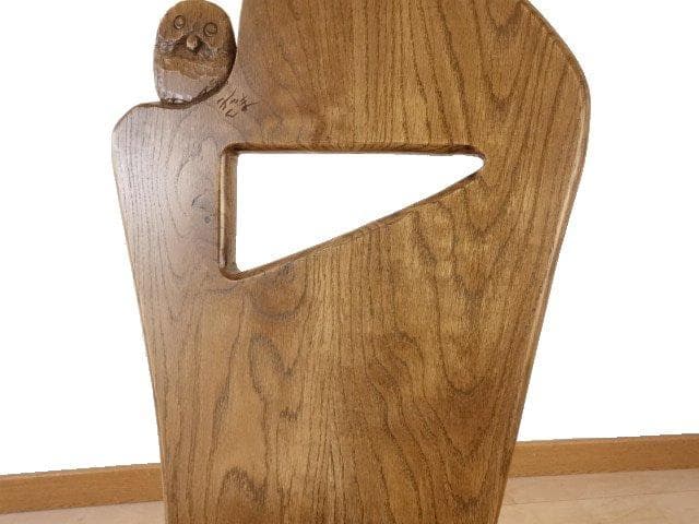 ふくろう　椅子　ダイニングチェアー　イスG　ナラ材　オーク色　勇峰工芸（新）