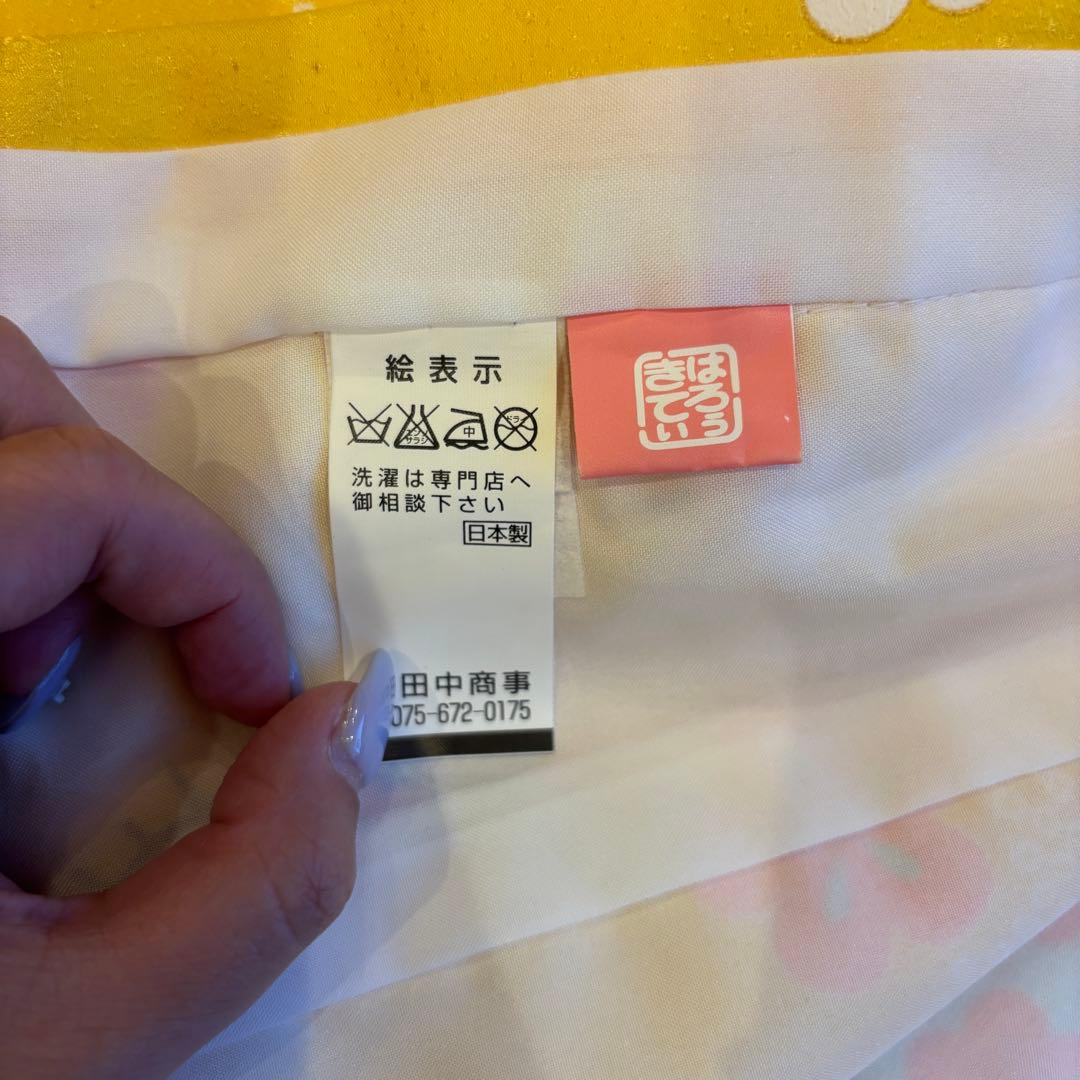 【美品】ハローキティ 七五三 着物セット平成レトロ　足袋付きイエロー3歳