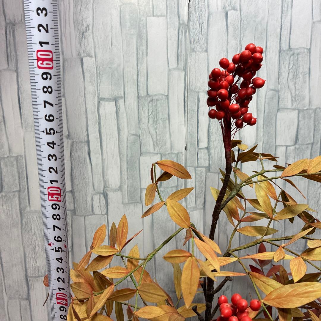 ナンテン 造花 インテリア 盆栽