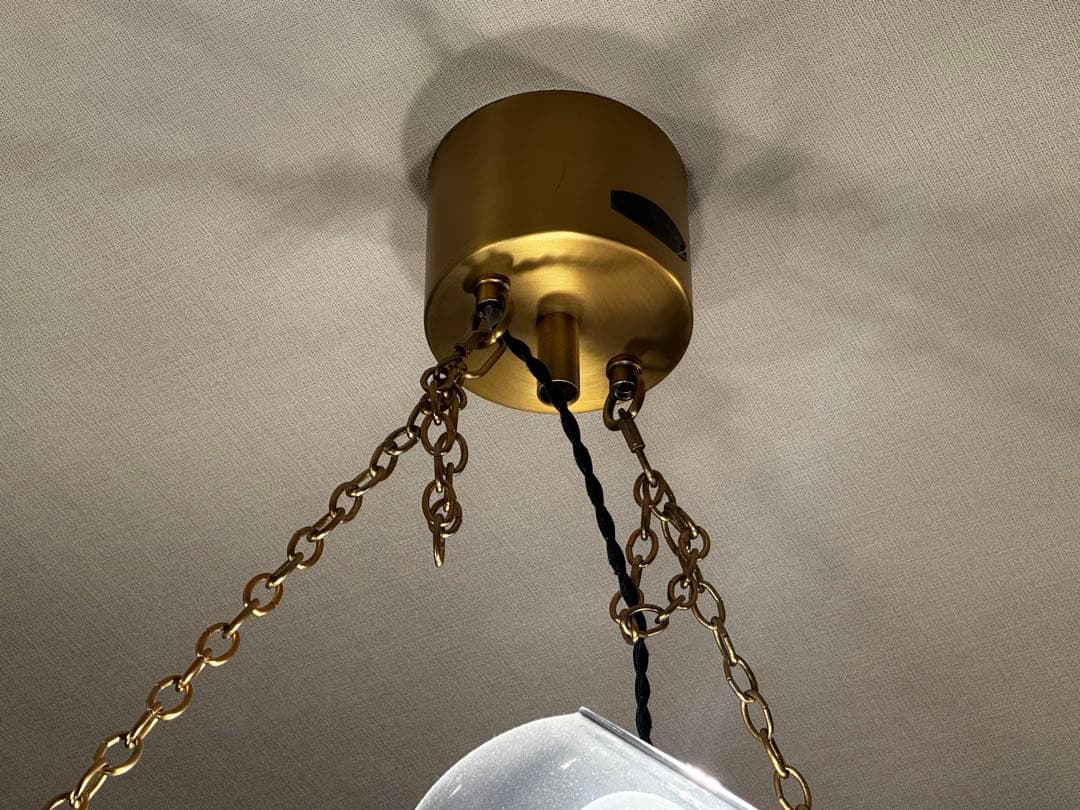 ゴールドクリアガラス8灯シーリングライト