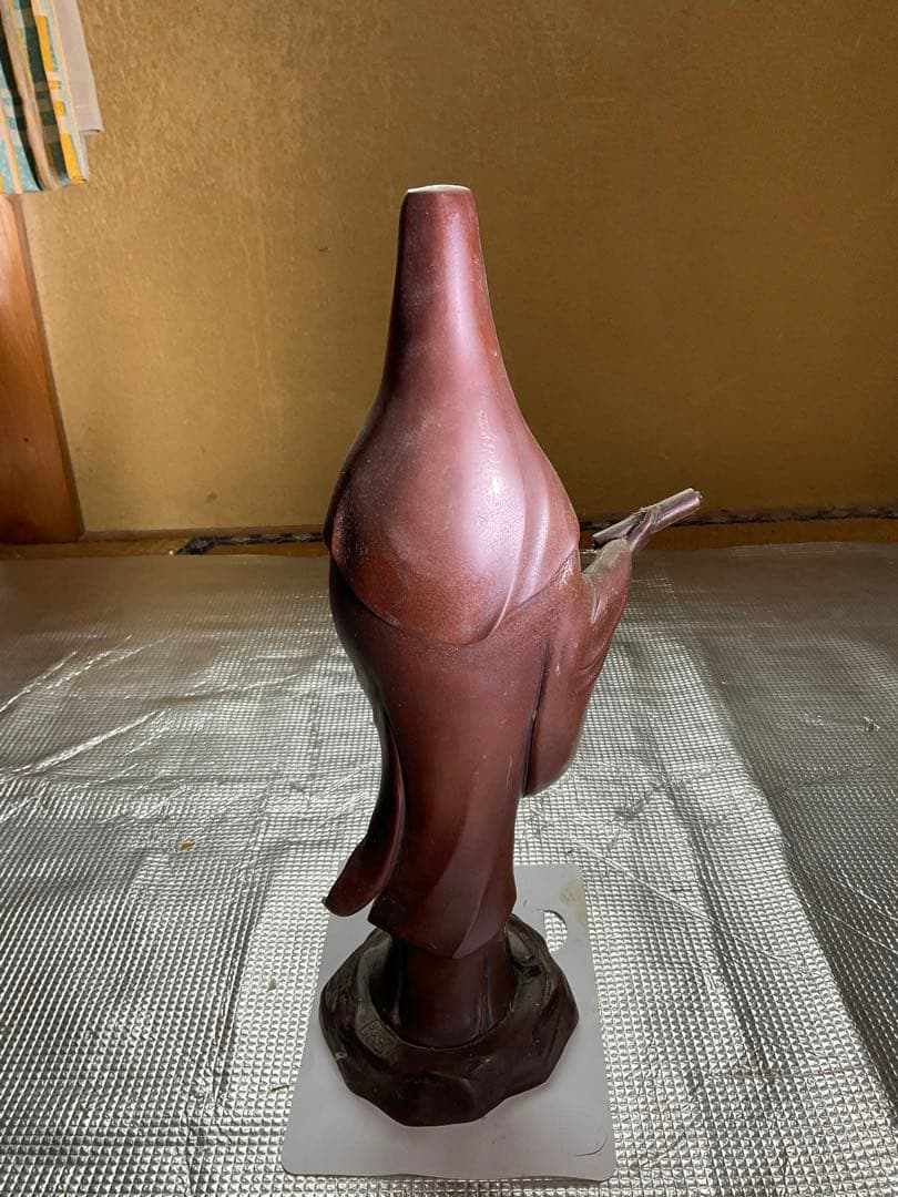 聖観世音菩薩立像。銅製。現状品。【まあまあの重量が御座います、芳山と言う文字】。