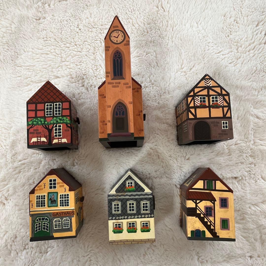 木製オルゴールセット 12個 ドイツ建物