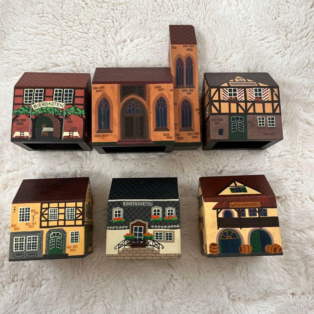 木製オルゴールセット 12個 ドイツ建物