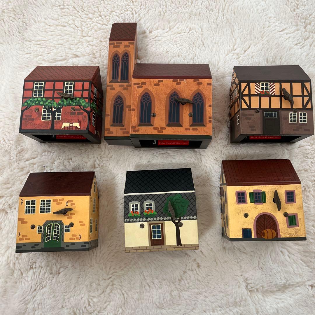 木製オルゴールセット 12個 ドイツ建物