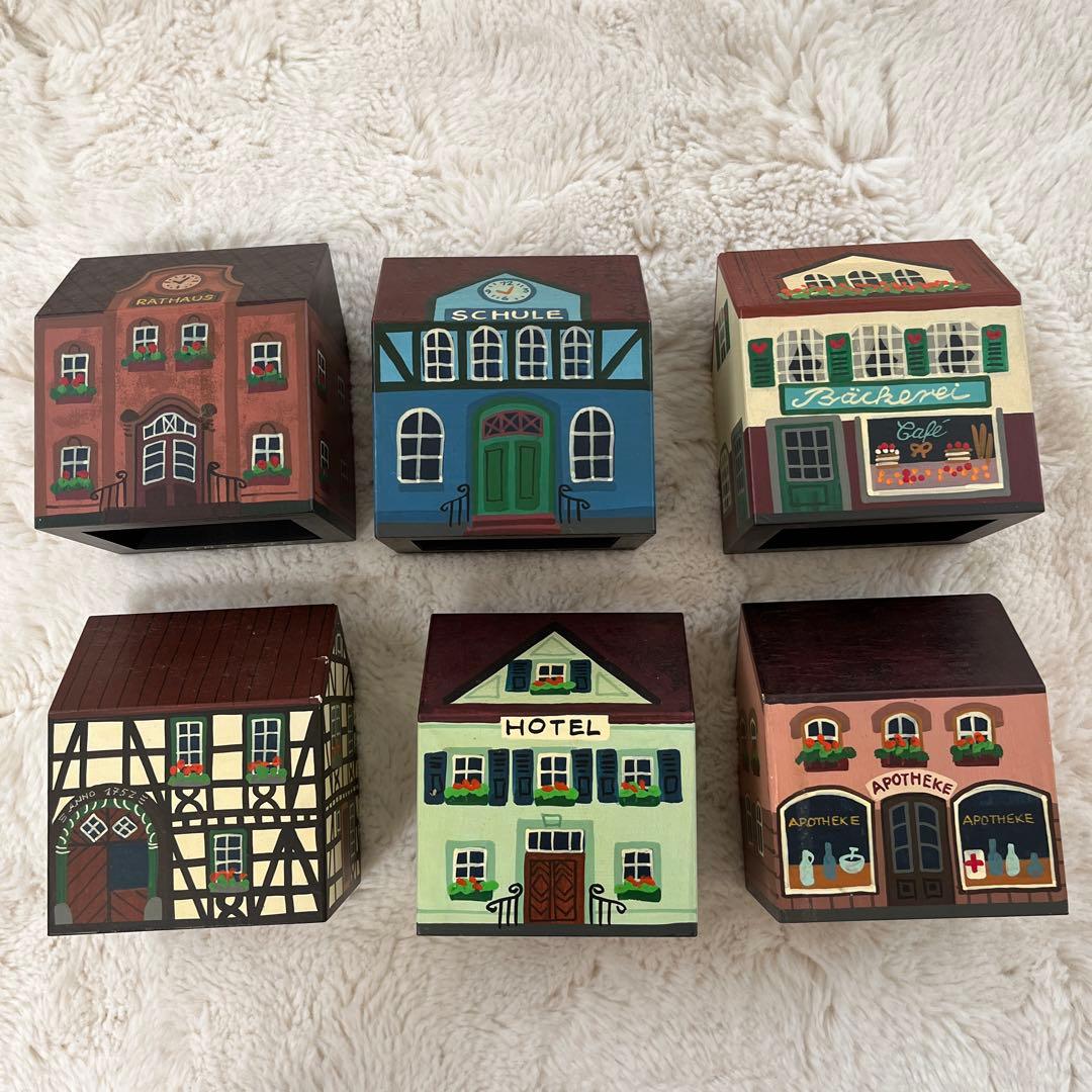 木製オルゴールセット 12個 ドイツ建物