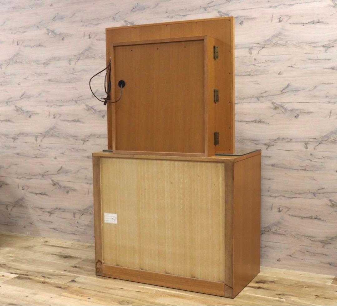 GMFH305○志岐木工 クレール ドレッサー 鏡台 化粧台 楢材 デスク コ