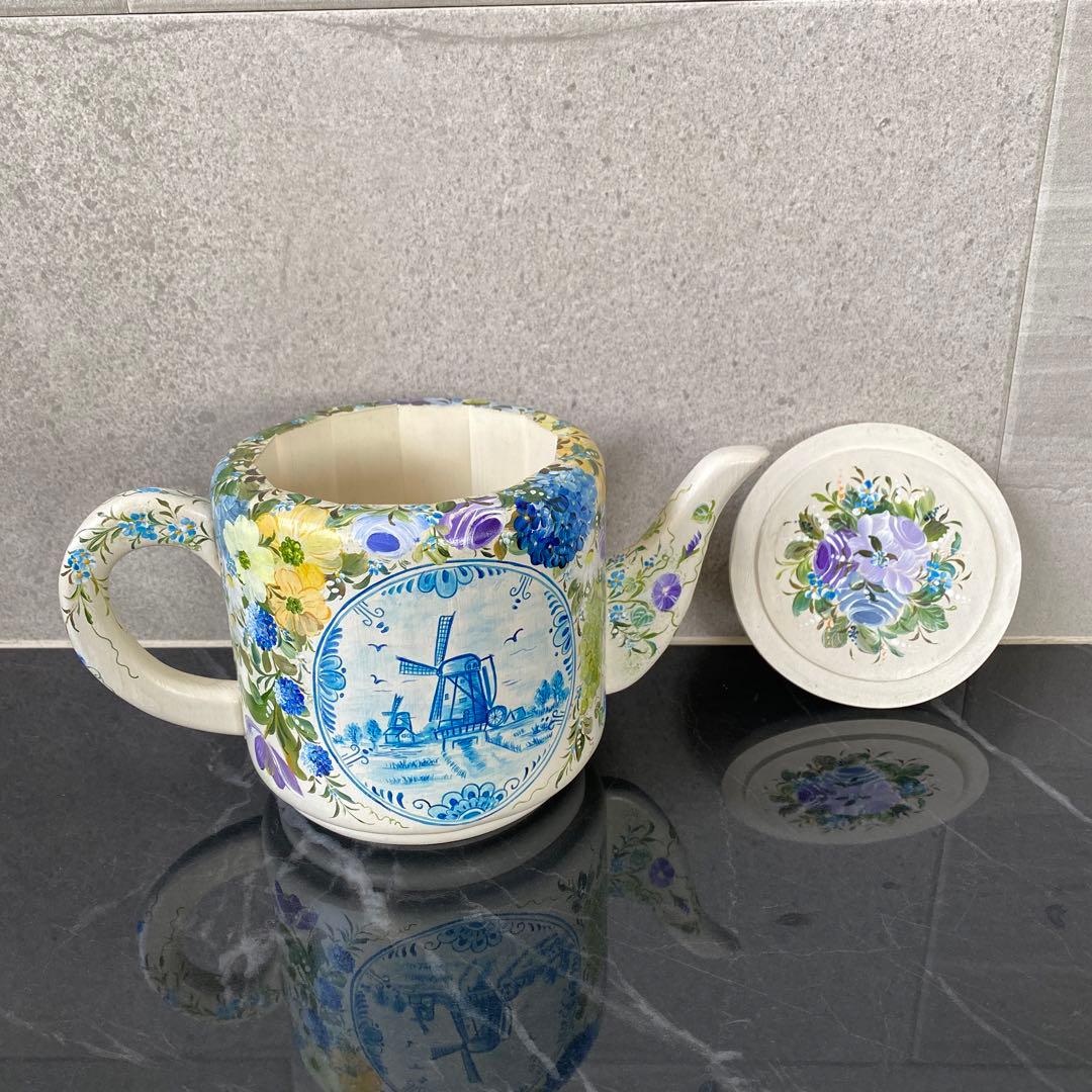 トールペイント(アッセンデルフト)木製ジョーロ置物