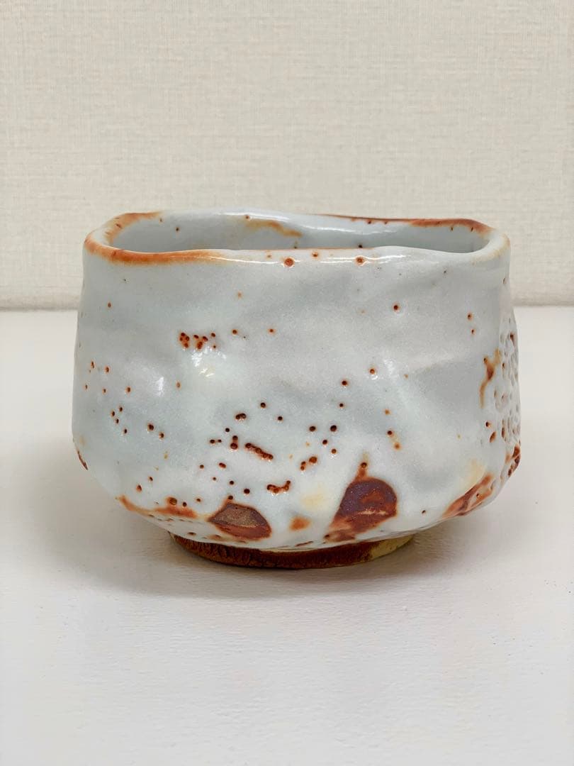 安東日出武　練込志野茶碗　最上位作　抹茶茶碗 茶道具