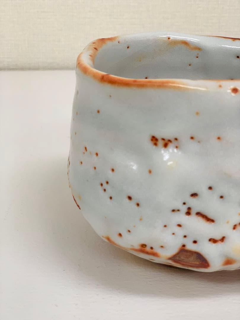 安東日出武　練込志野茶碗　最上位作　抹茶茶碗 茶道具