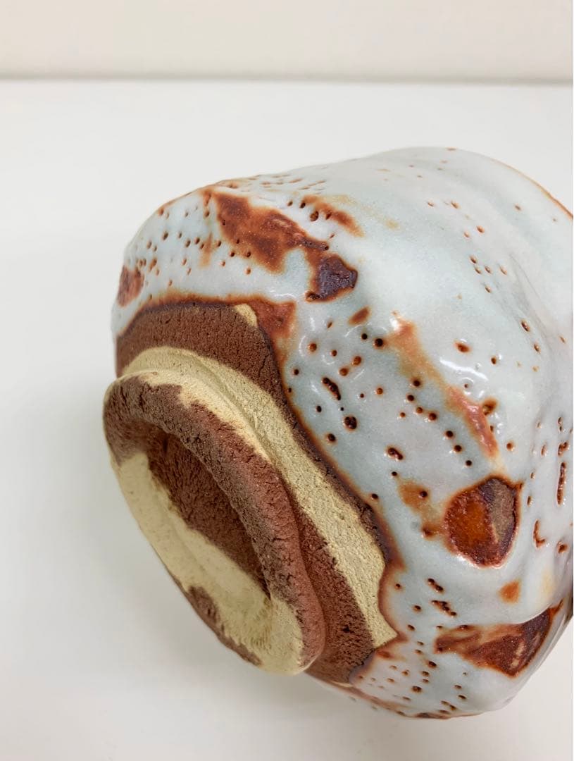 安東日出武　練込志野茶碗　最上位作　抹茶茶碗 茶道具