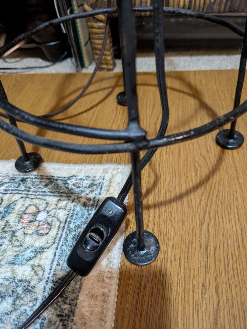 バンブーフロアトールランプ　ダークブラウン2台