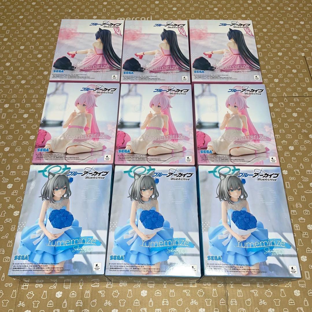 ブルアカ Yumemirize シロコ セリカ ホシノ フィギュア 9個セット