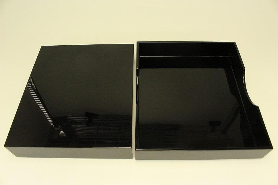 和本蒔絵 四方 蓋物 文庫 未使用(A878)