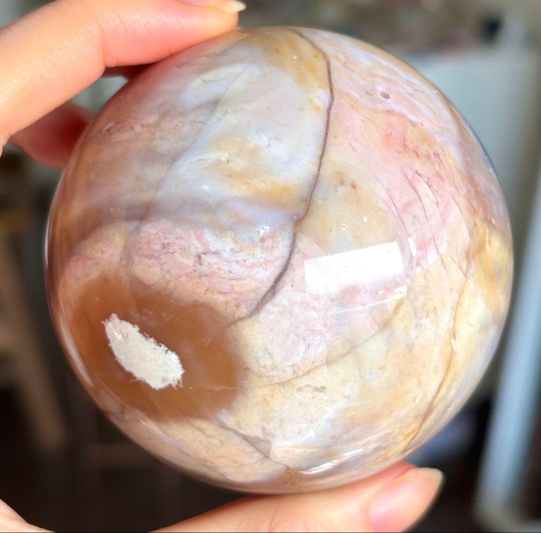 値下げ　レア高品質　ペトリファイドウッド　BIG スフィア　ブルーピンク　珪化木