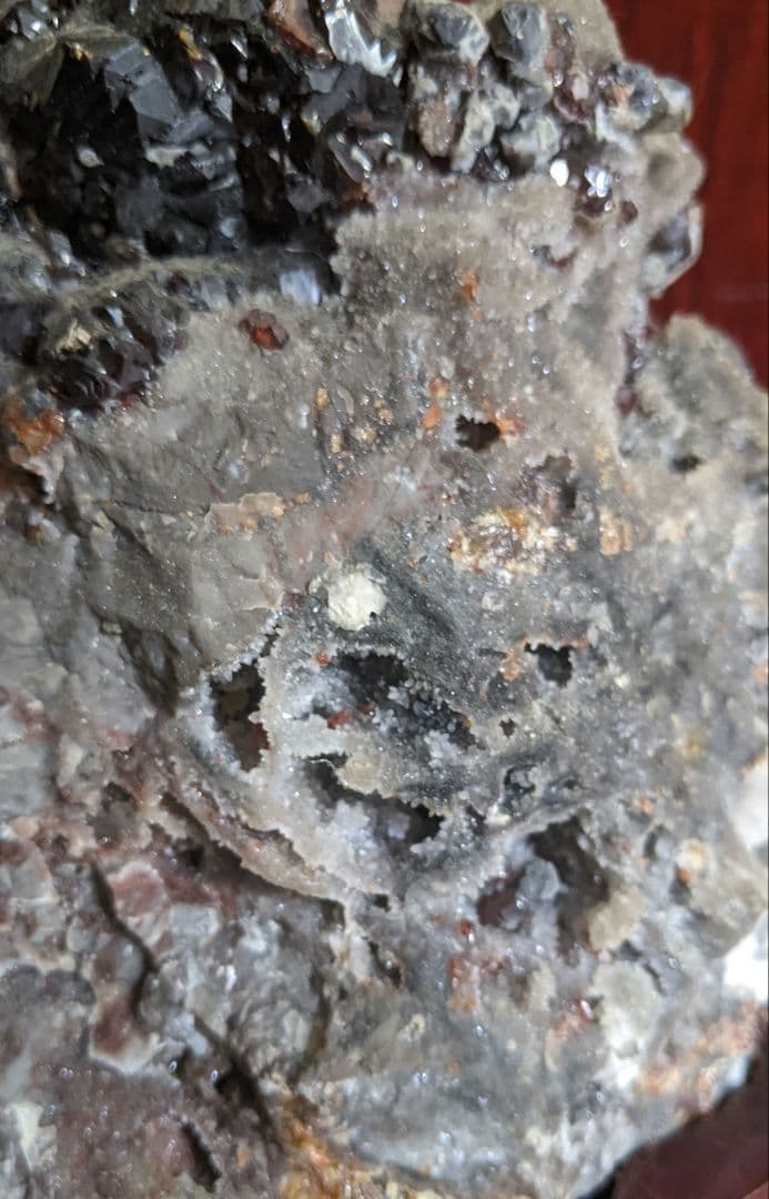 ガーネット 付き クラスター カルサイト