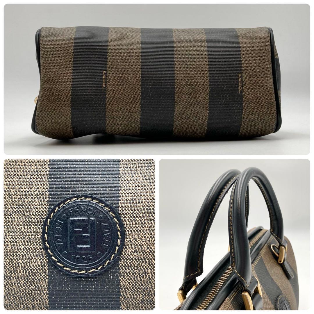 極美品✨ FENDI ペカン柄 ミニボストンバッグ 2way FFロゴ オールド