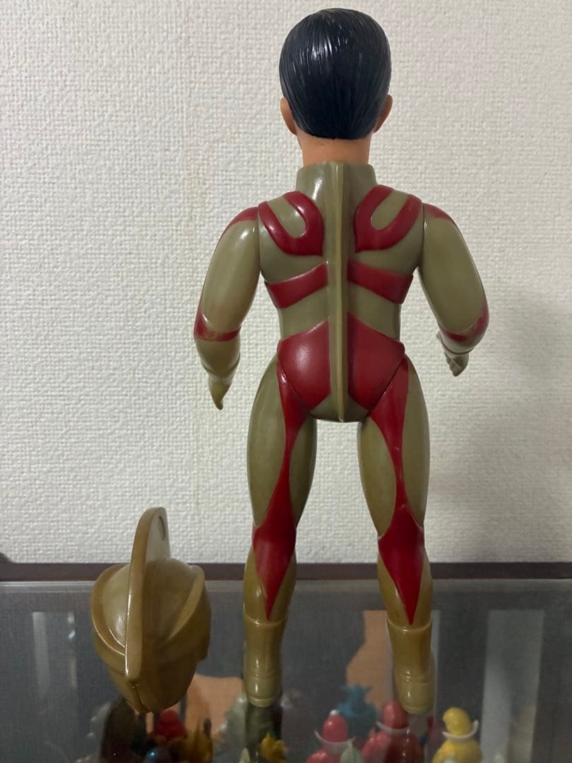 当時物 ウルトラマンエースA 面取れ マスク取れ ソフビ マルサン