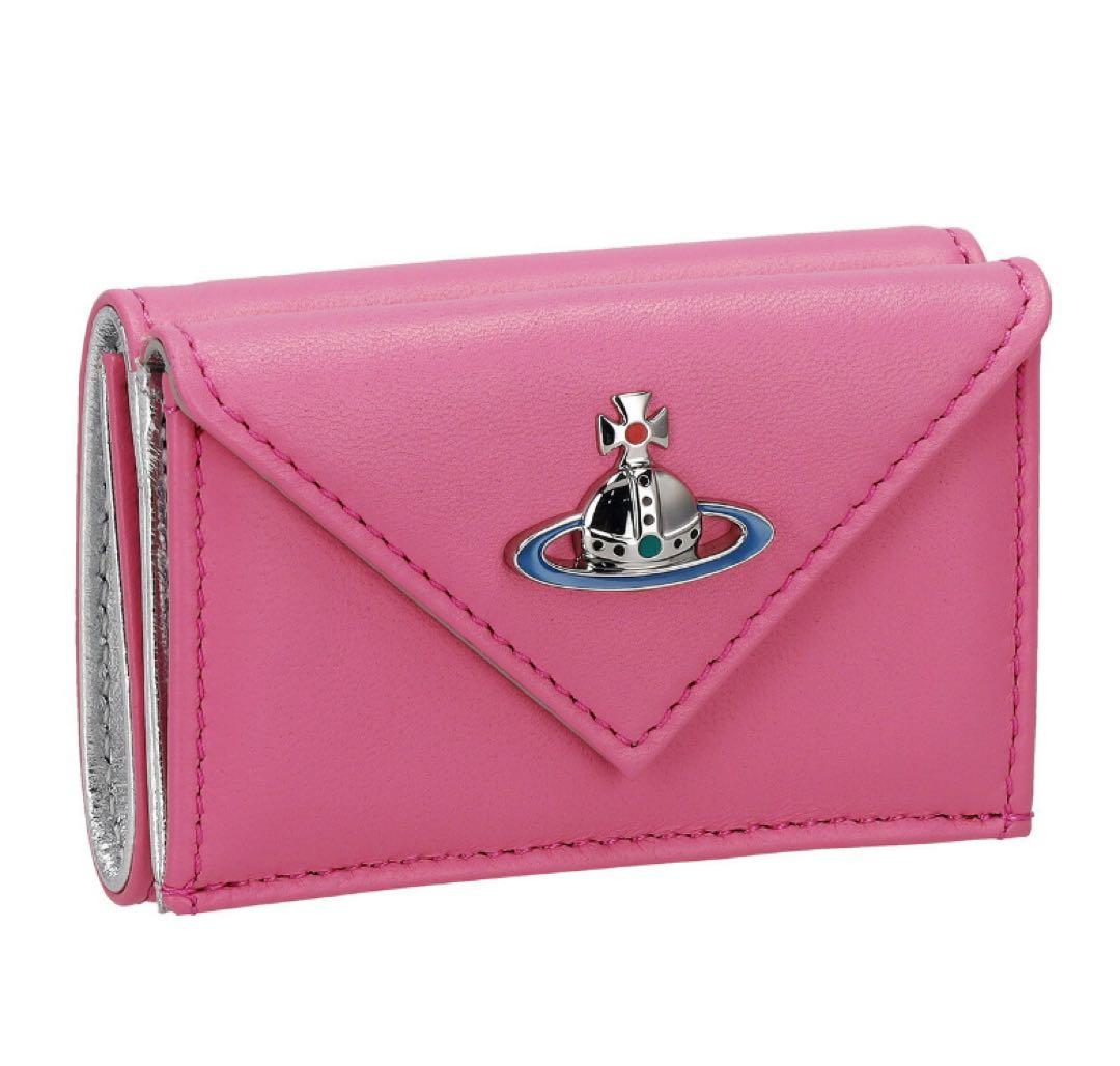 ヴィヴィアン　ピンクレザー　ミニ財布