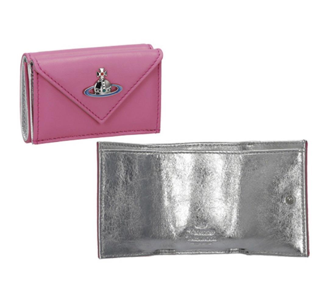 ヴィヴィアン　ピンクレザー　ミニ財布